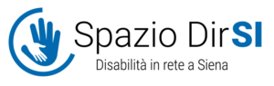 Logo Spazio Dirsi, formato da due mani che si sovrappongono