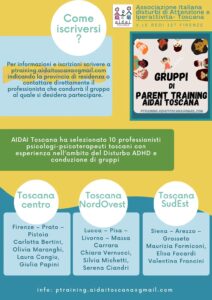 volantino gruppi di parent training