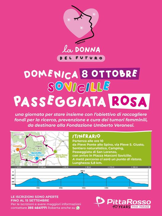 locandina della pittarosso pink parade di sovicille