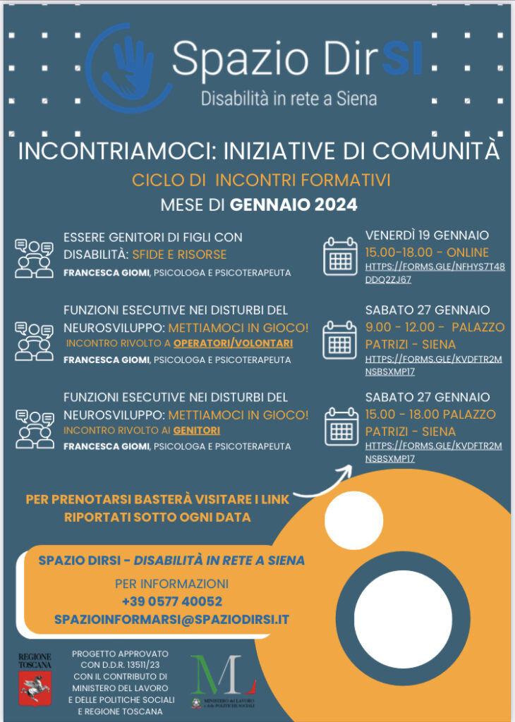 locandina iniziative di formazione gennaio