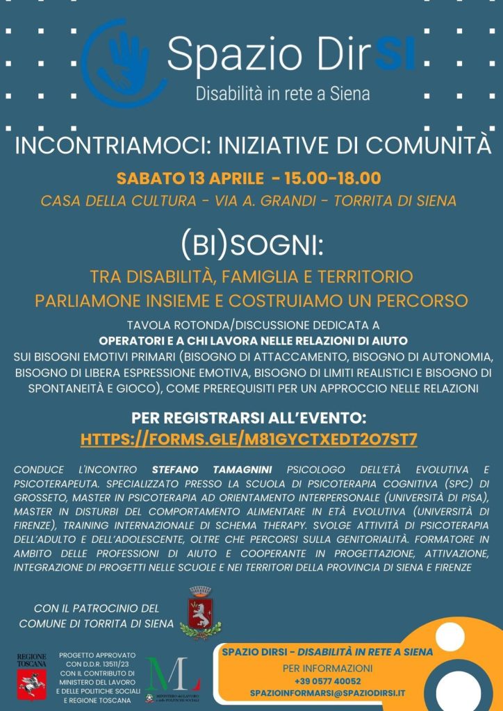 locandina della formazione del 13 aprile a Torrita con Tamagnini